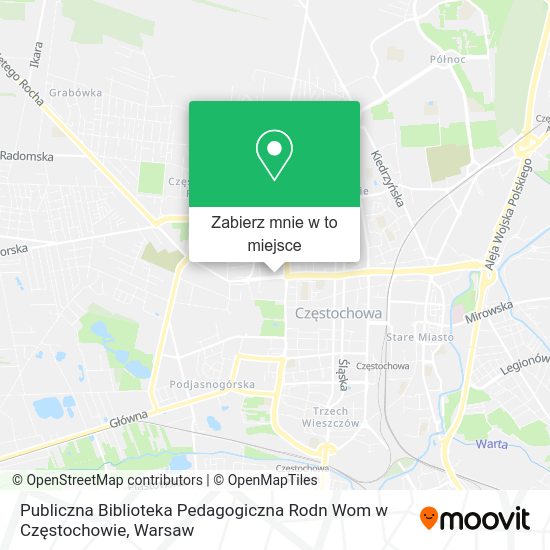 Mapa Publiczna Biblioteka Pedagogiczna Rodn Wom w Częstochowie