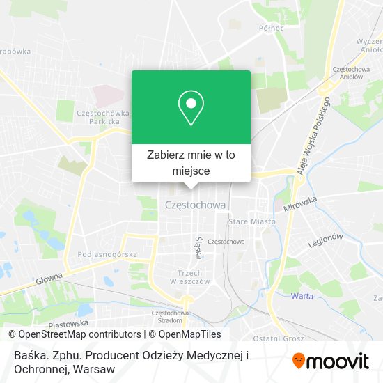 Mapa Baśka. Zphu. Producent Odzieży Medycznej i Ochronnej