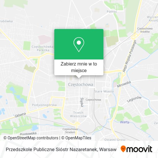 Mapa Przedszkole Publiczne Sióstr Nazaretanek