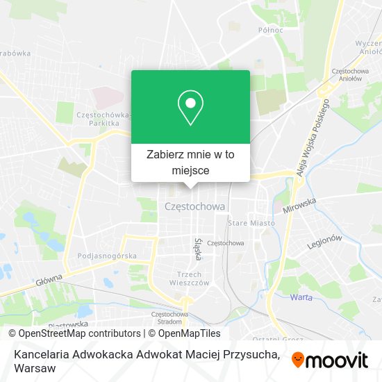 Mapa Kancelaria Adwokacka Adwokat Maciej Przysucha