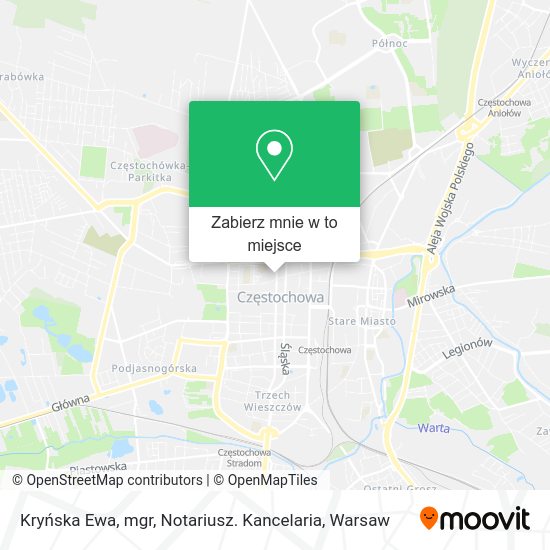 Mapa Kryńska Ewa, mgr, Notariusz. Kancelaria