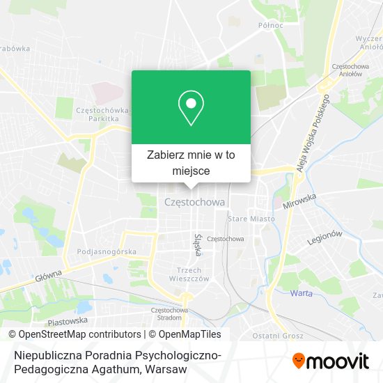 Mapa Niepubliczna Poradnia Psychologiczno-Pedagogiczna Agathum