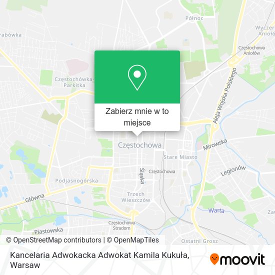 Mapa Kancelaria Adwokacka Adwokat Kamila Kukuła