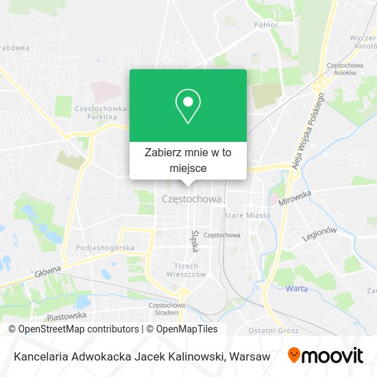 Mapa Kancelaria Adwokacka Jacek Kalinowski