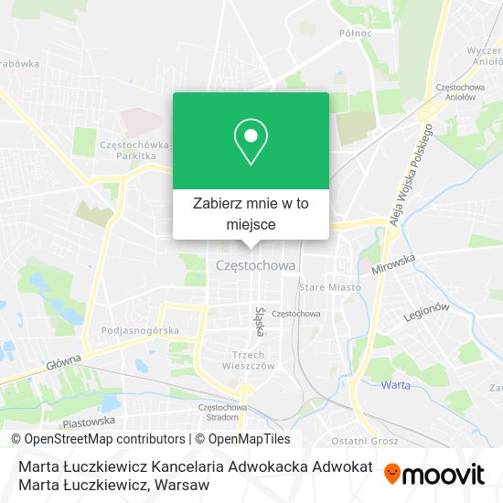 Mapa Marta Łuczkiewicz Kancelaria Adwokacka Adwokat Marta Łuczkiewicz