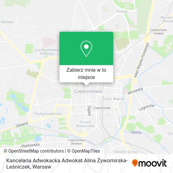 Mapa Kancelaria Adwokacka Adwokat Alina Żywomirska-Leśniczek