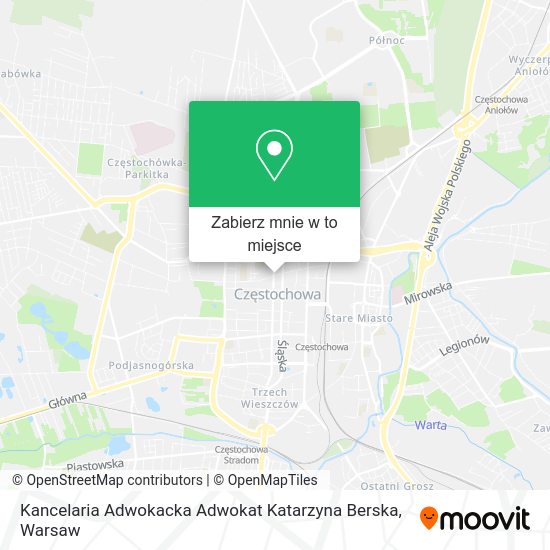 Mapa Kancelaria Adwokacka Adwokat Katarzyna Berska