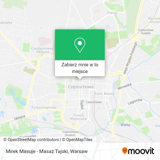 Mapa Mirek Masuje - Masaż Tajski