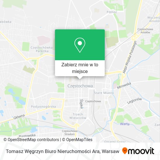 Mapa Tomasz Węgrzyn Biuro Nieruchomości Ara