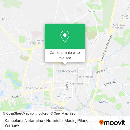 Mapa Kancelaria Notarialna - Notariusz Maciej Pilarz