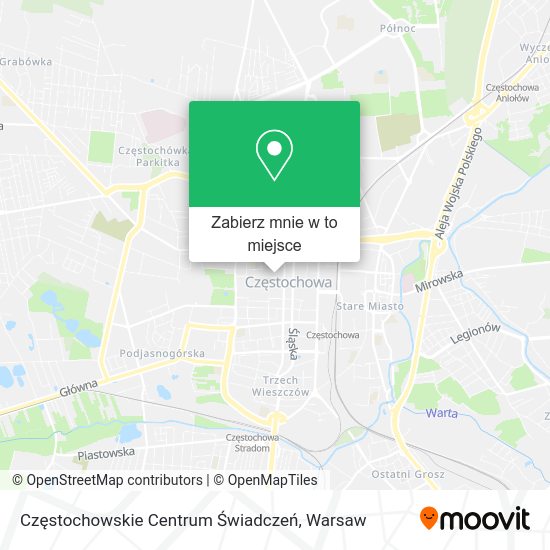 Mapa Częstochowskie Centrum Świadczeń