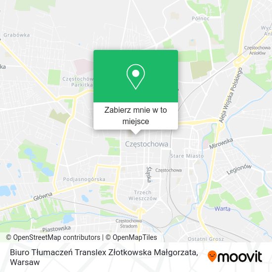 Mapa Biuro Tłumaczeń Translex Złotkowska Małgorzata