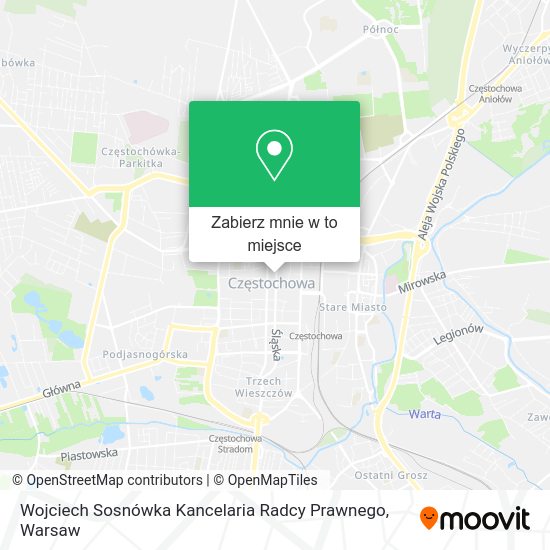 Mapa Wojciech Sosnówka Kancelaria Radcy Prawnego