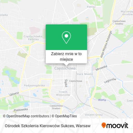 Mapa Ośrodek Szkolenia Kierowców Sukces