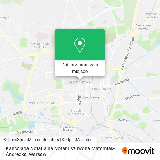 Mapa Kancelaria Notarialna Notariusz Iwona Materniak-Andrecka