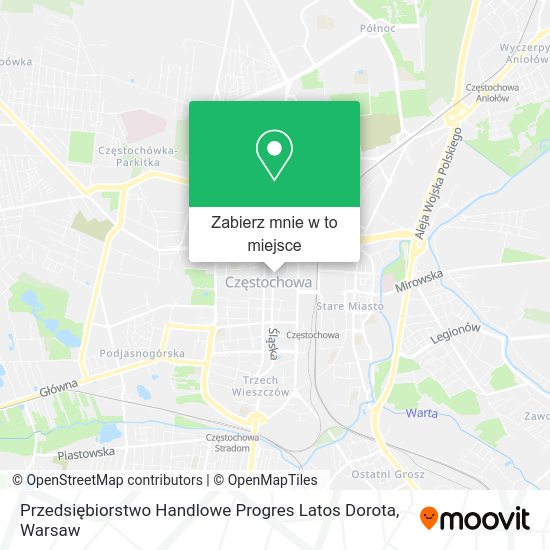 Mapa Przedsiębiorstwo Handlowe Progres Latos Dorota