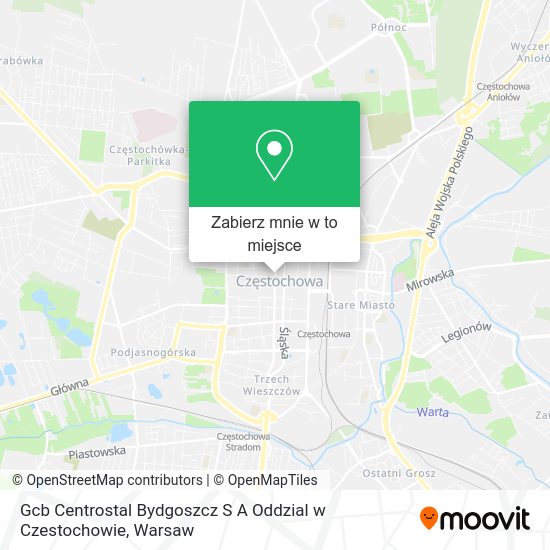 Mapa Gcb Centrostal Bydgoszcz S A Oddzial w Czestochowie