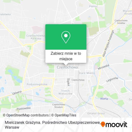 Mapa Mielczarek Grażyna. Pośrednictwo Ubezpieczeniowe