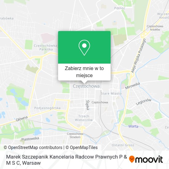 Mapa Marek Szczepanik Kancelaria Radcow Prawnych P & M S C