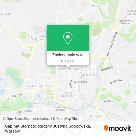 Mapa Gabinet Stomatologiczny Justyna Sadkowska