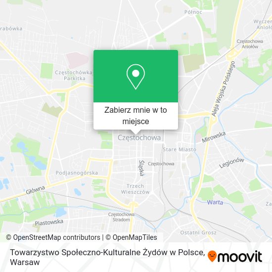 Mapa Towarzystwo Społeczno-Kulturalne Żydów w Polsce