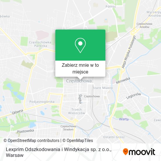 Mapa Lexprim Odszkodowania i Windykacja sp. z o.o.