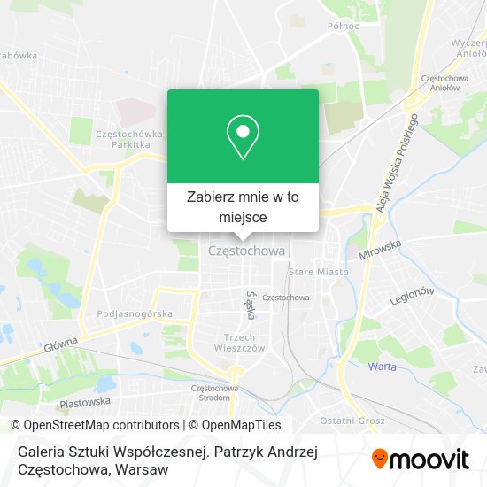 Mapa Galeria Sztuki Współczesnej. Patrzyk Andrzej Częstochowa