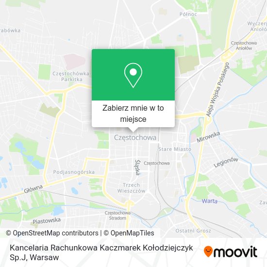 Mapa Kancelaria Rachunkowa Kaczmarek Kołodziejczyk Sp.J