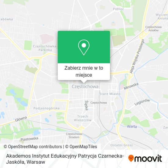 Mapa Akademos Instytut Edukacyjny Patrycja Czarnecka-Jaskóła