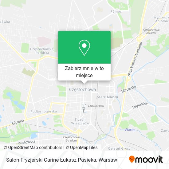 Mapa Salon Fryzjerski Carine Łukasz Pasieka