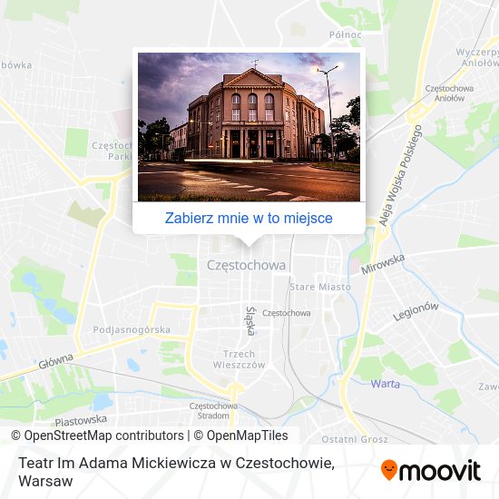 Mapa Teatr Im Adama Mickiewicza w Czestochowie