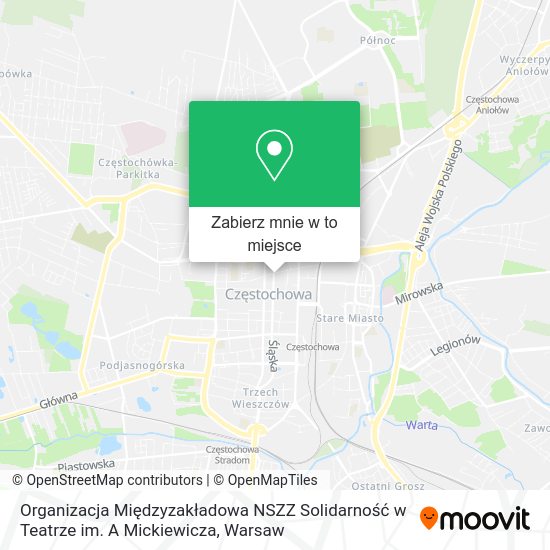 Mapa Organizacja Międzyzakładowa NSZZ Solidarność w Teatrze im. A Mickiewicza