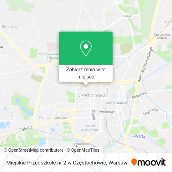 Mapa Miejskie Przedszkole nr 2 w Częstochowie