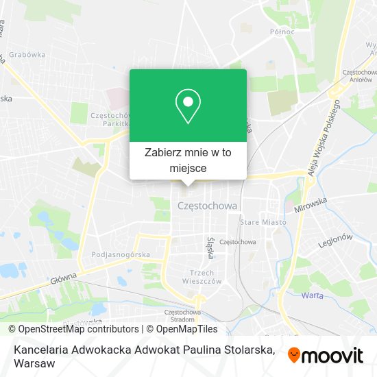 Mapa Kancelaria Adwokacka Adwokat Paulina Stolarska