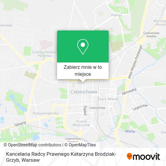 Mapa Kancelaria Radcy Prawnego Katarzyna Brodziak-Grzyb