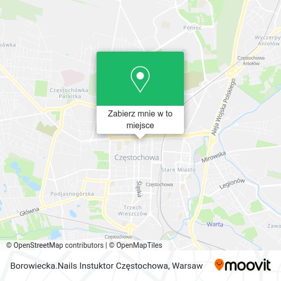 Mapa Borowiecka.Nails Instuktor Częstochowa