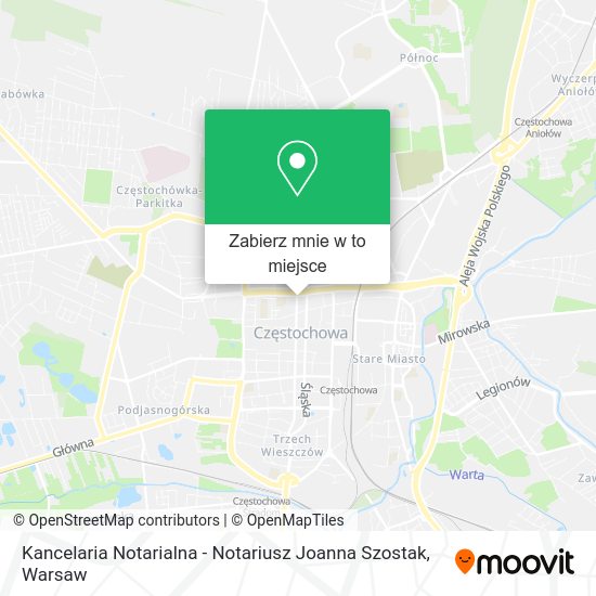 Mapa Kancelaria Notarialna - Notariusz Joanna Szostak