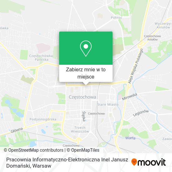 Mapa Pracownia Informatyczno-Elektroniczna Inel Janusz Domański