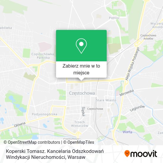 Mapa Koperski Tomasz. Kancelaria Odszkodowań Windykacji Nieruchomości