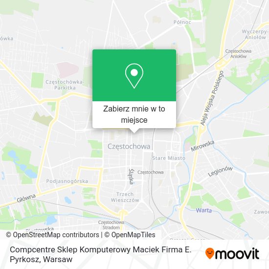 Mapa Compcentre Sklep Komputerowy Maciek Firma E. Pyrkosz