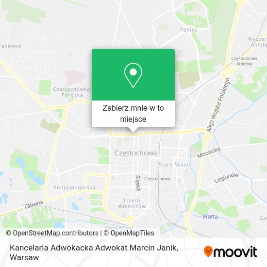 Mapa Kancelaria Adwokacka Adwokat Marcin Janik