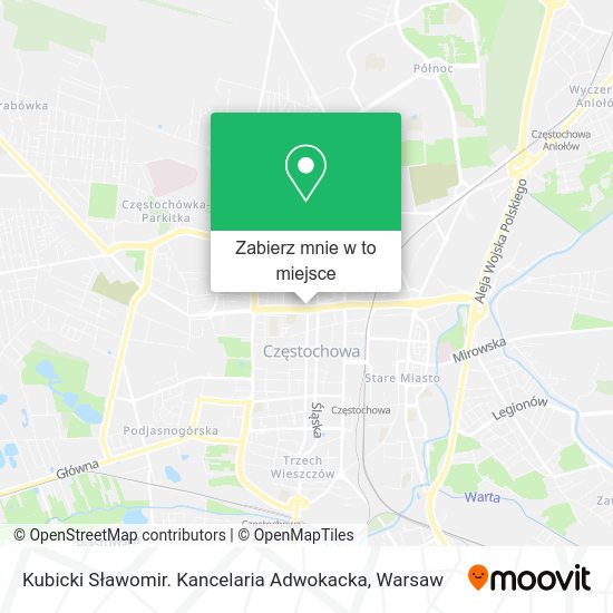 Mapa Kubicki Sławomir. Kancelaria Adwokacka