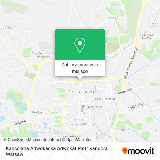 Mapa Kancelaria Adwokacka Adwokat Piotr Kandora