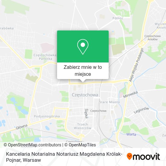 Mapa Kancelaria Notarialna Notariusz Magdalena Królak-Pojnar