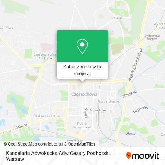 Mapa Kancelaria Adwokacka Adw Cezary Podhorski