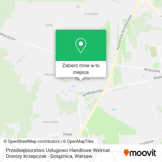 Mapa Przedsiębiorstwo Usługowo Handlowe Welmat Dionizy Krzepczak - Golążnica