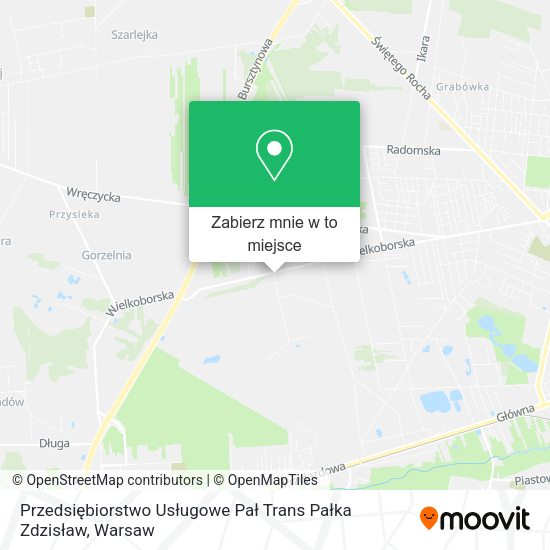 Mapa Przedsiębiorstwo Usługowe Pał Trans Pałka Zdzisław