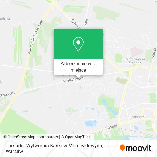 Mapa Tornado. Wytwórnia Kasków Motocyklowych