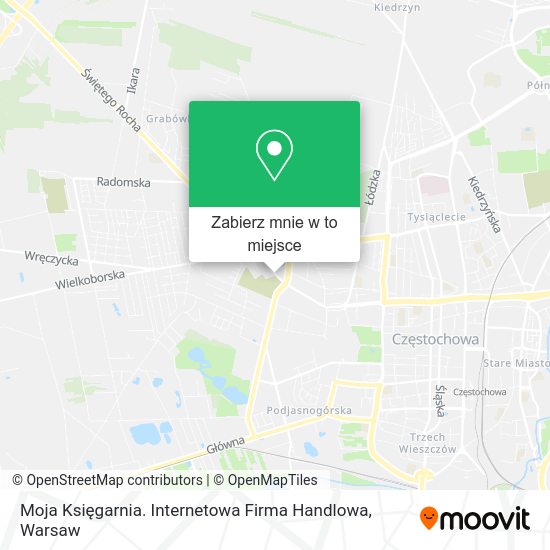 Mapa Moja Księgarnia. Internetowa Firma Handlowa