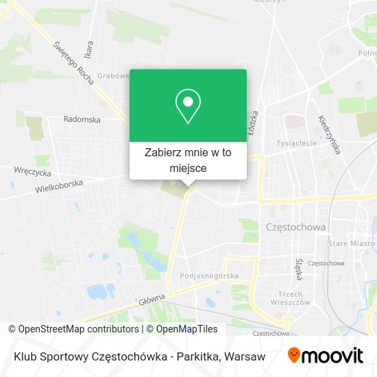 Mapa Klub Sportowy Częstochówka - Parkitka